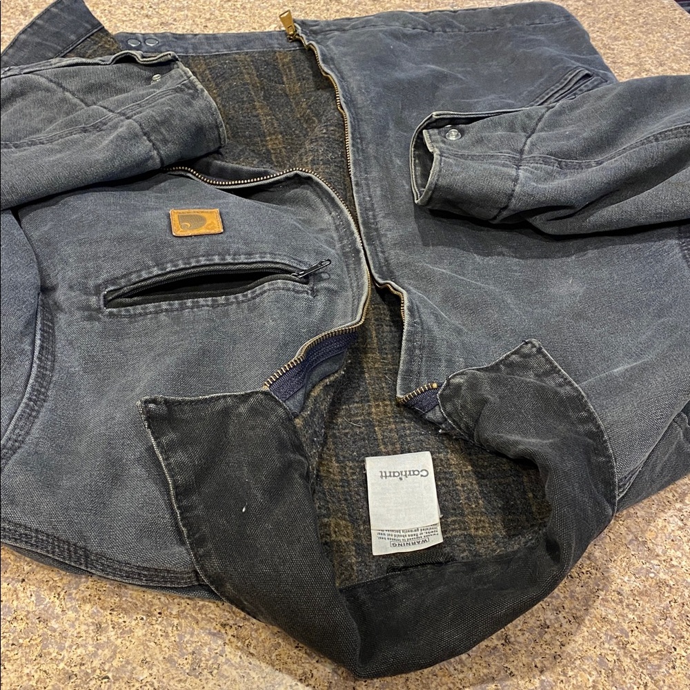 Carhartt Detroit Jacket J97 PTL Medium Petrol Work Wear Utility - Picture 8 of 17